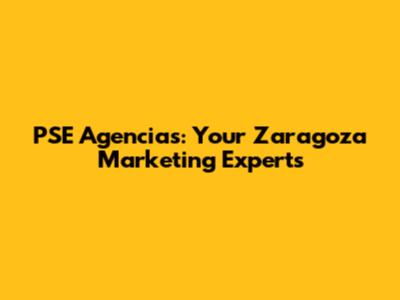 PSE Agencias: Your Zaragoza Marketing Experts